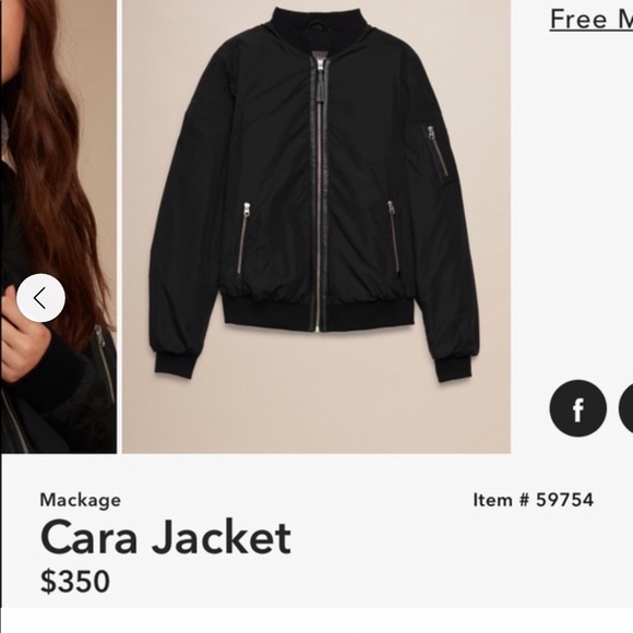 Aritzia x Mackage bomber jacket size xs - Picture 6 of 6